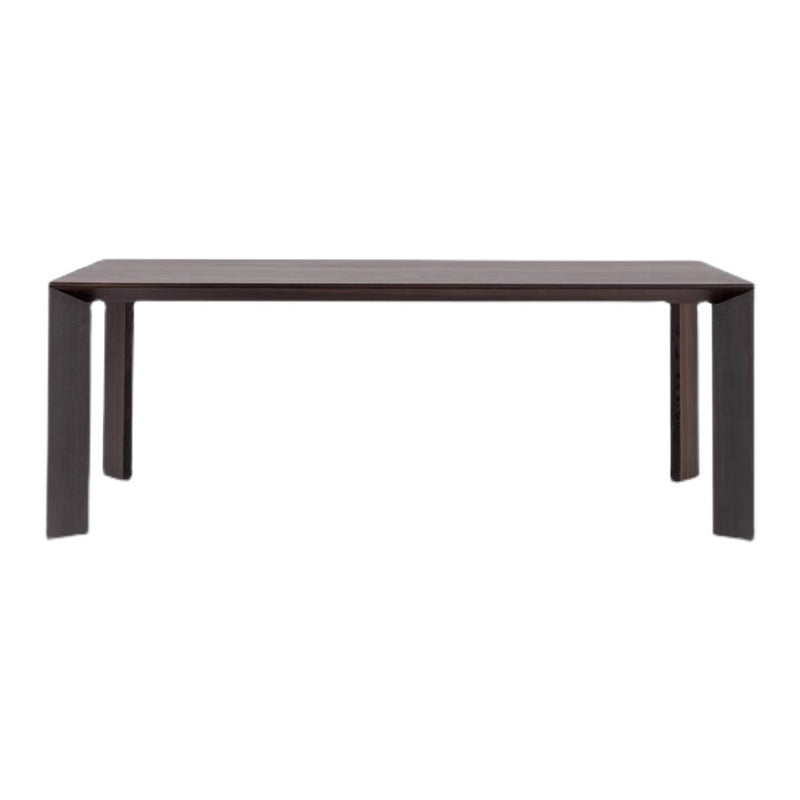 Modern Pine Wood Table for Restaurant Rectangle Black Dining Table with 4 Legs