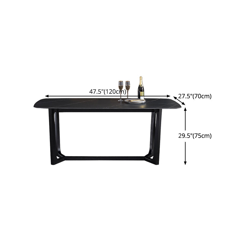 Industrial Rectangle Furniture Trestle Base Dining Site Table for Dining Room