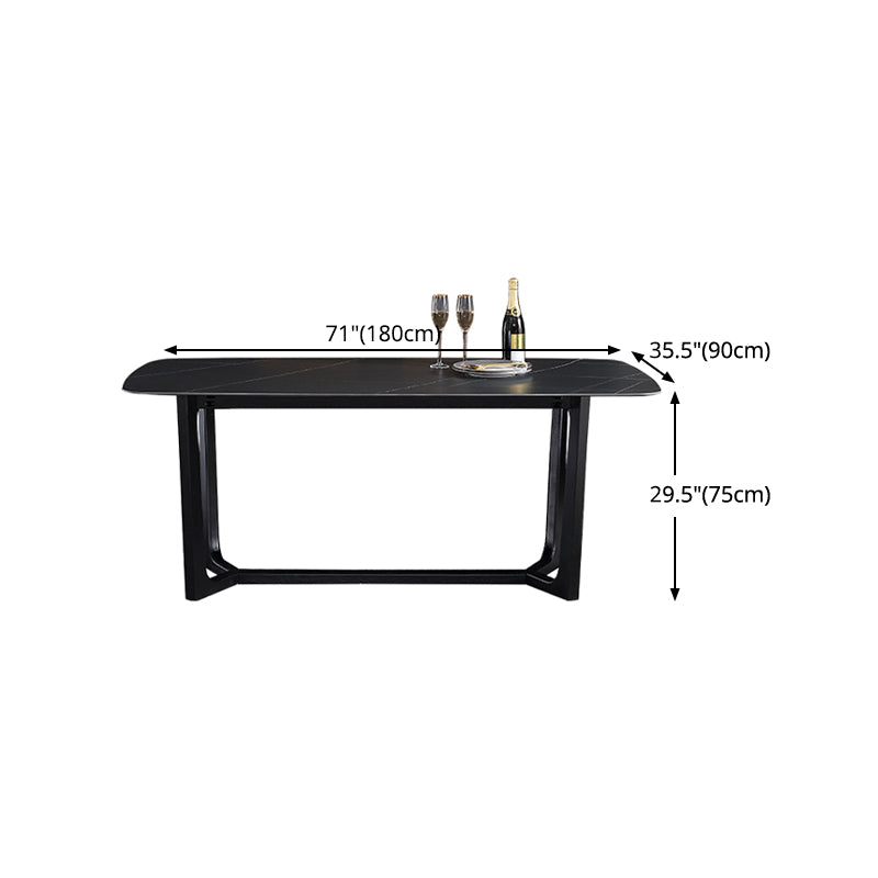 Industrial Rectangle Furniture Trestle Base Dining Site Table for Dining Room