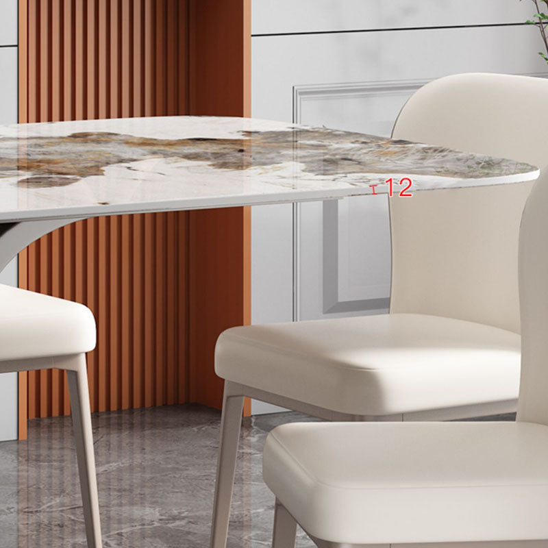 Modern Sintered Stone Dining Table Rectangle Dinner Room Kitchen Table