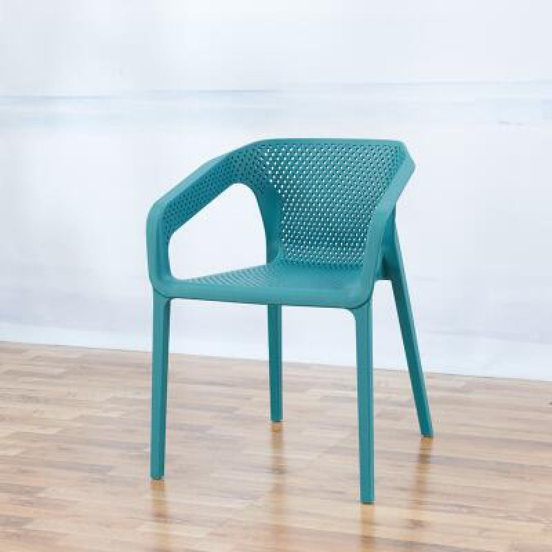 Contemporary Stackable Chair Dining Kitchen Arm Chair with Plastic Legs