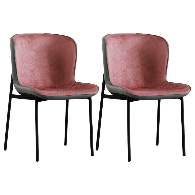 Contemporary Style Chairs Kitchen Armless Chair with Metal Legs