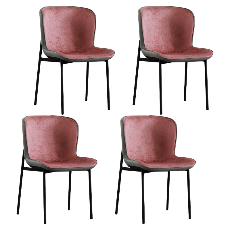 Contemporary Style Chairs Kitchen Armless Chair with Metal Legs