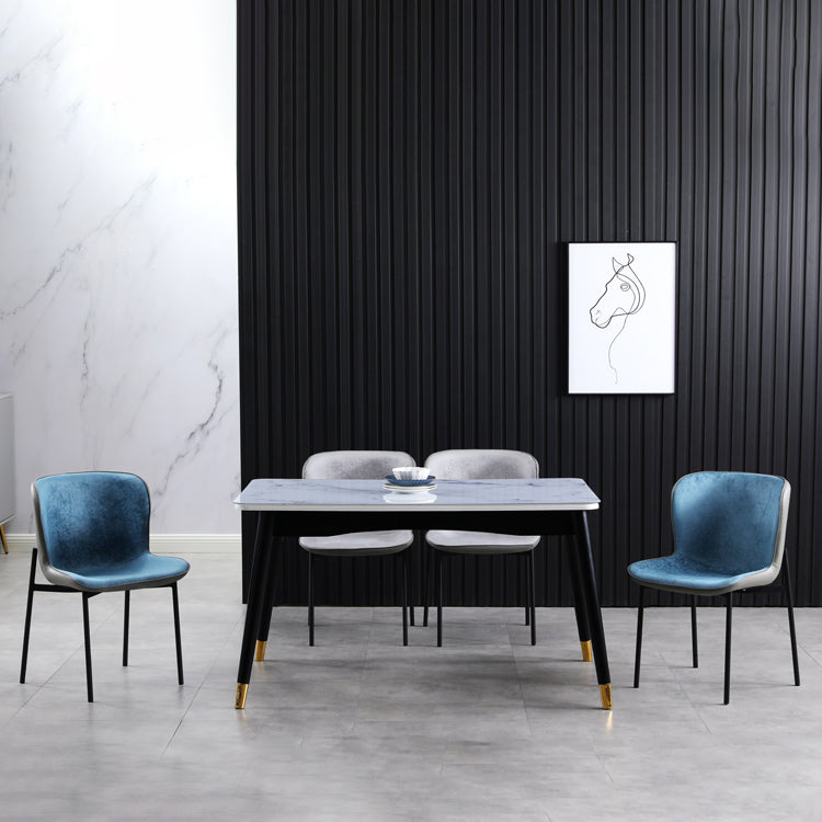 Contemporary Style Chairs Kitchen Armless Chair with Metal Legs