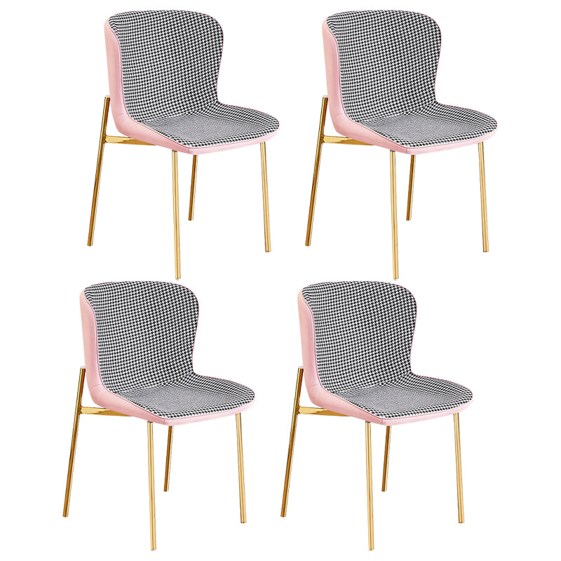 Contemporary Style Chairs Kitchen Armless Chair with Metal Legs