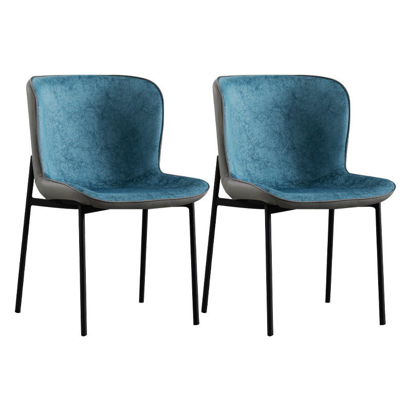 Contemporary Style Chairs Kitchen Armless Chair with Metal Legs