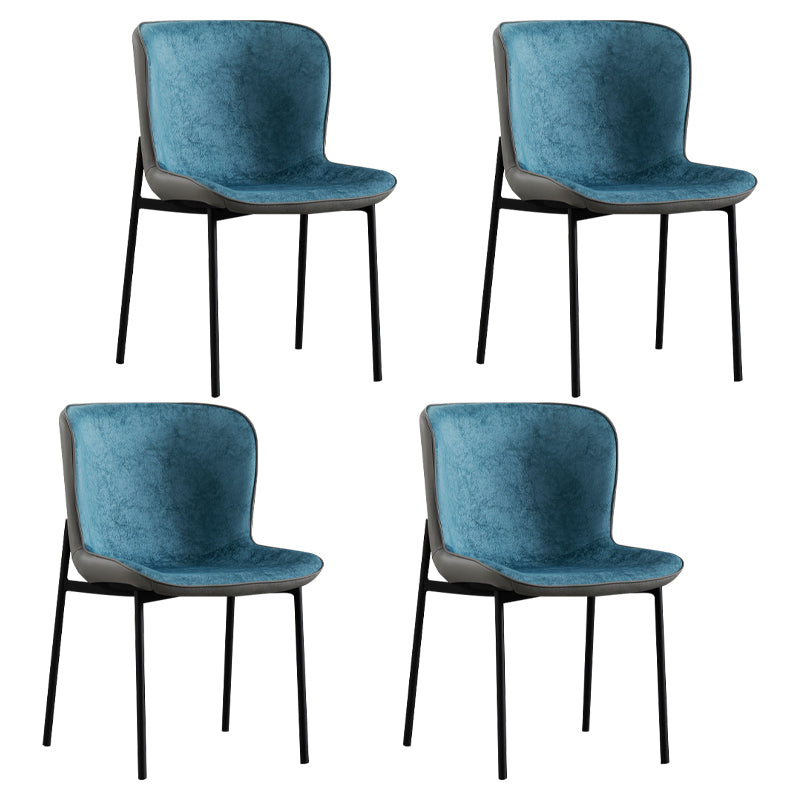 Contemporary Style Chairs Kitchen Armless Chair with Metal Legs