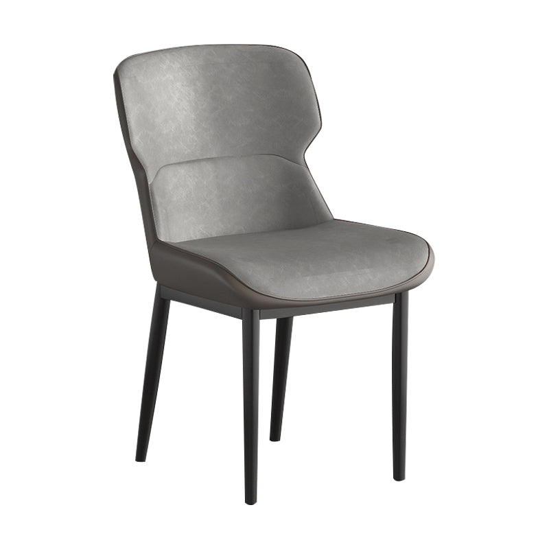 Contemporary Metal Indoor-Outdoor Room Chair Wingback Side Chair