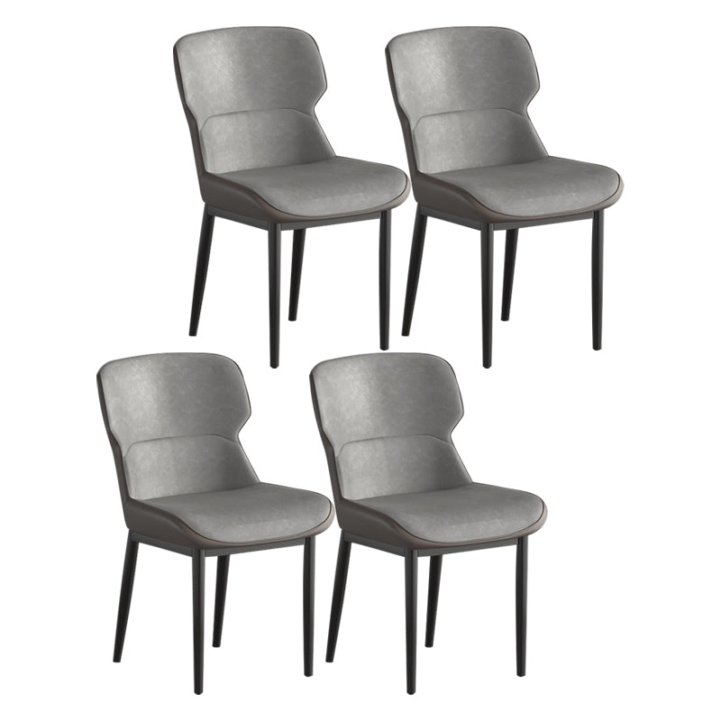 Contemporary Metal Indoor-Outdoor Room Chair Wingback Side Chair