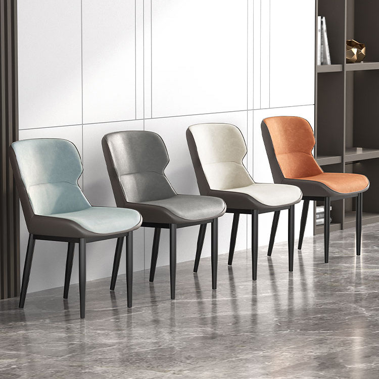 Contemporary Metal Indoor-Outdoor Room Chair Wingback Side Chair