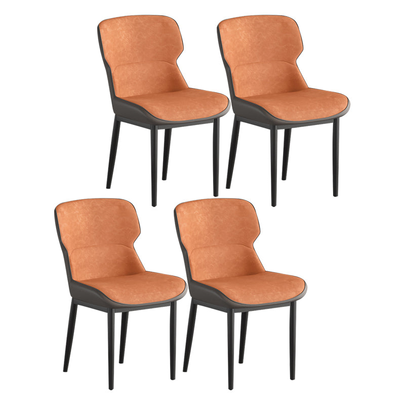 Contemporary Metal Indoor-Outdoor Room Chair Wingback Side Chair