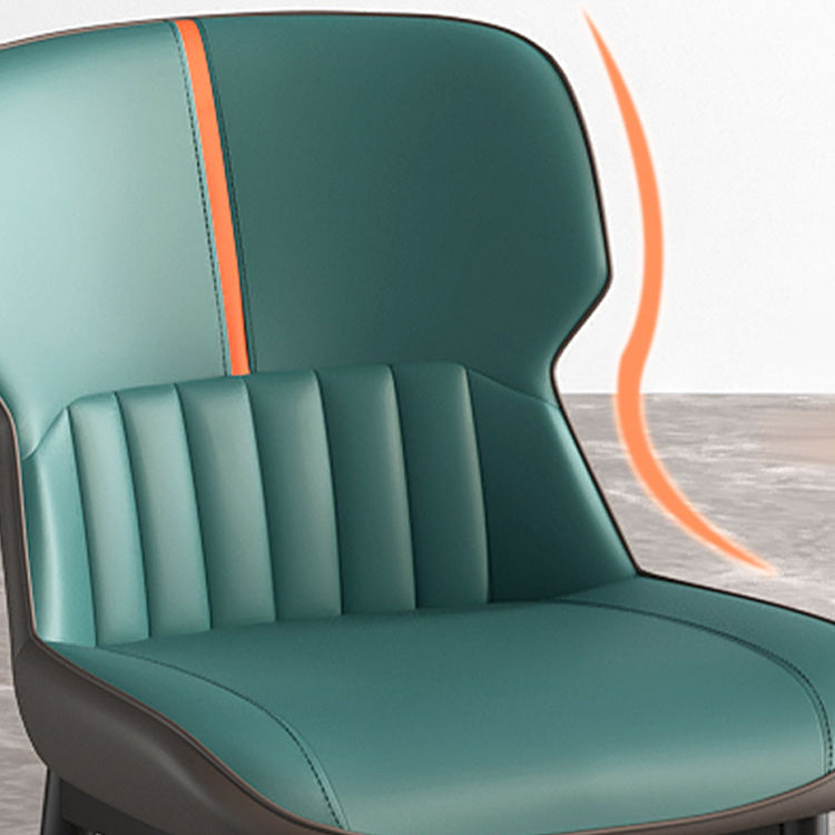 Contemporary Metal Indoor-Outdoor Room Chair Wingback Side Chair