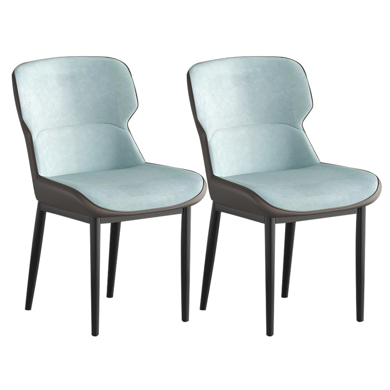 Contemporary Metal Indoor-Outdoor Room Chair Wingback Side Chair