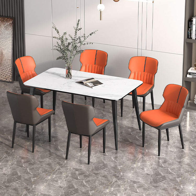 Contemporary Metal Indoor-Outdoor Room Chair Wingback Side Chair