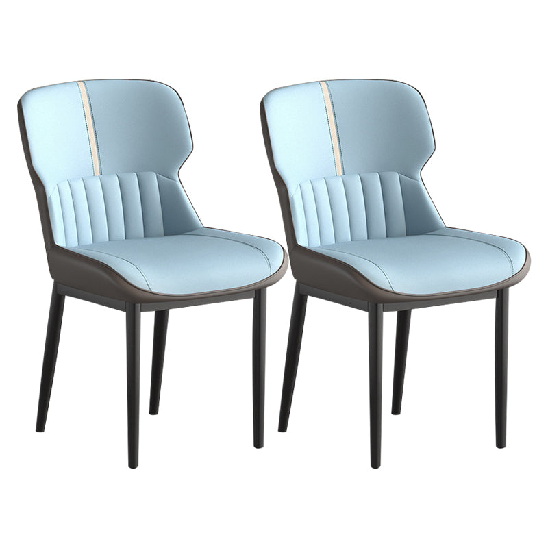 Contemporary Metal Indoor-Outdoor Room Chair Wingback Side Chair