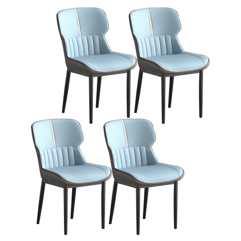 Contemporary Metal Indoor-Outdoor Room Chair Wingback Side Chair