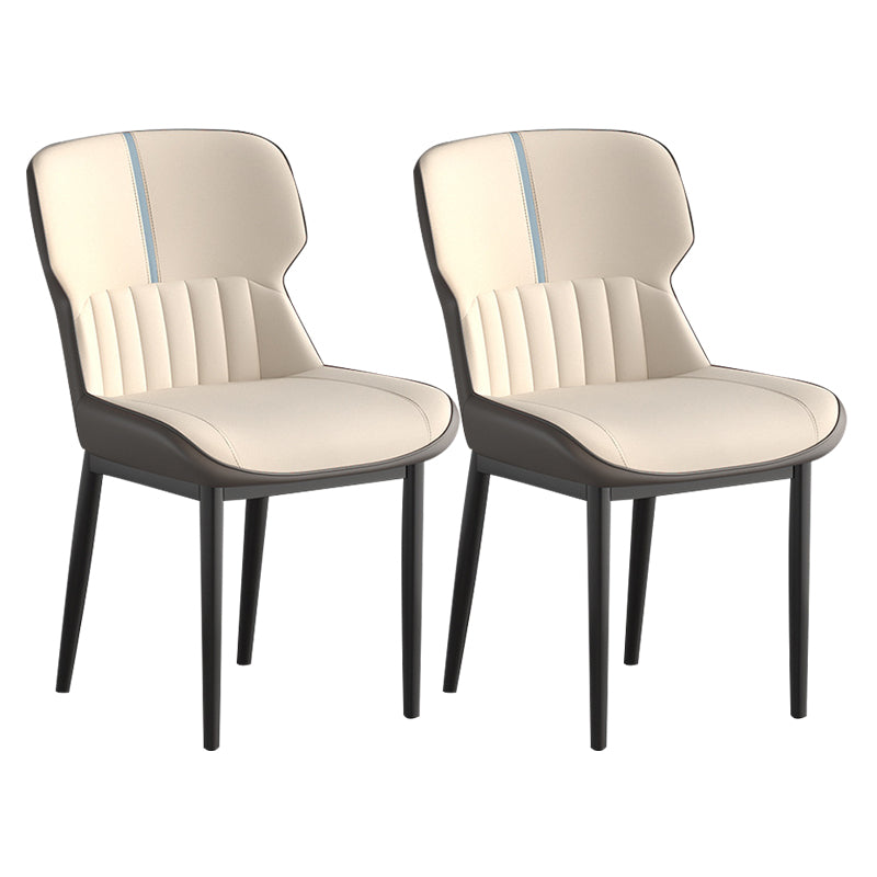 Contemporary Metal Indoor-Outdoor Room Chair Wingback Side Chair