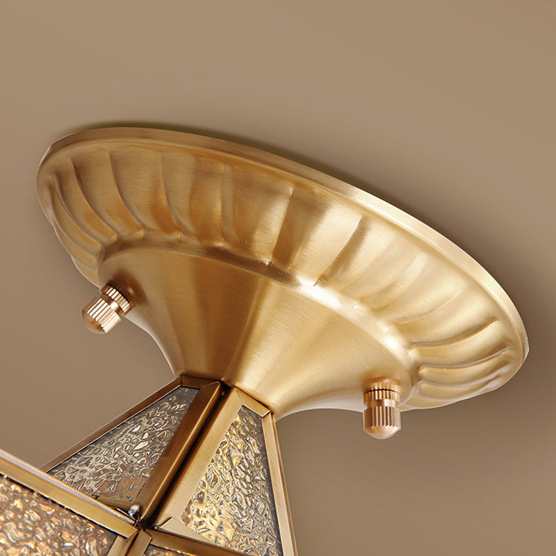 Shaded Aisle Semi Flush Mount Ceiling Light Vintage Glass Semi Flush Ceiling Light