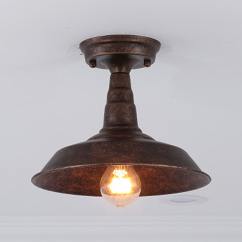 Industriële schuur semi-flush mount licht metaal semi-spoel plafondmontage licht