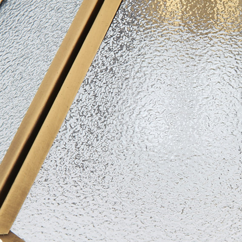 Brass Ceiling Mounted Fixture Vintage-Style Glass Shaded Semi Flush Ceiling Light