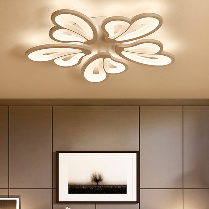 Weiße Deckenbeleuchtung moderne LED -Metall Deckenlampe für Wohnzimmer Schlafzimmer