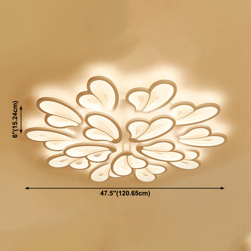 Weiße Deckenbeleuchtung moderne LED -Metall Deckenlampe für Wohnzimmer Schlafzimmer