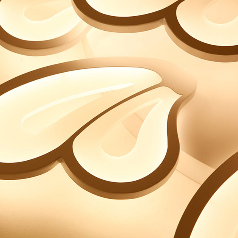 Weiße Deckenbeleuchtung moderne LED -Metall Deckenlampe für Wohnzimmer Schlafzimmer