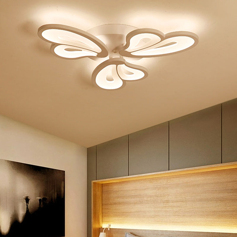 Weiße Deckenbeleuchtung moderne LED -Metall Deckenlampe für Wohnzimmer Schlafzimmer