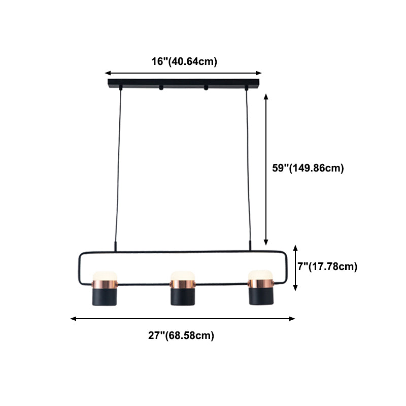 Hedendaagse stijl Cilinder Island Lighting Metal Island Lighting Ideas