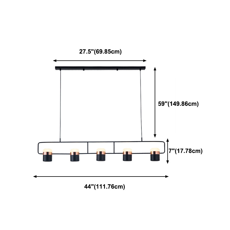 Hedendaagse stijl Cilinder Island Lighting Metal Island Lighting Ideas