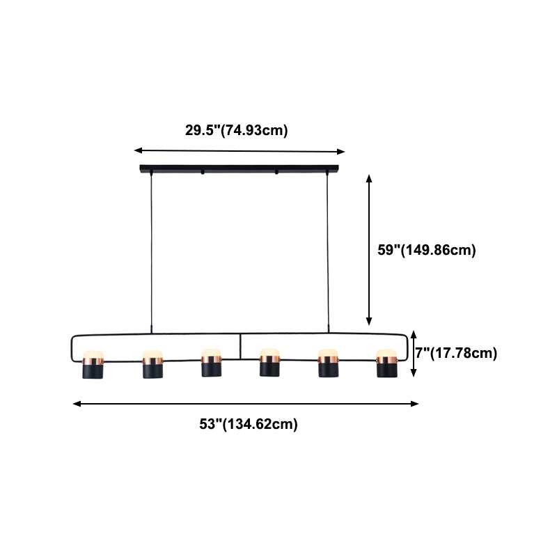 Hedendaagse stijl Cilinder Island Lighting Metal Island Lighting Ideas