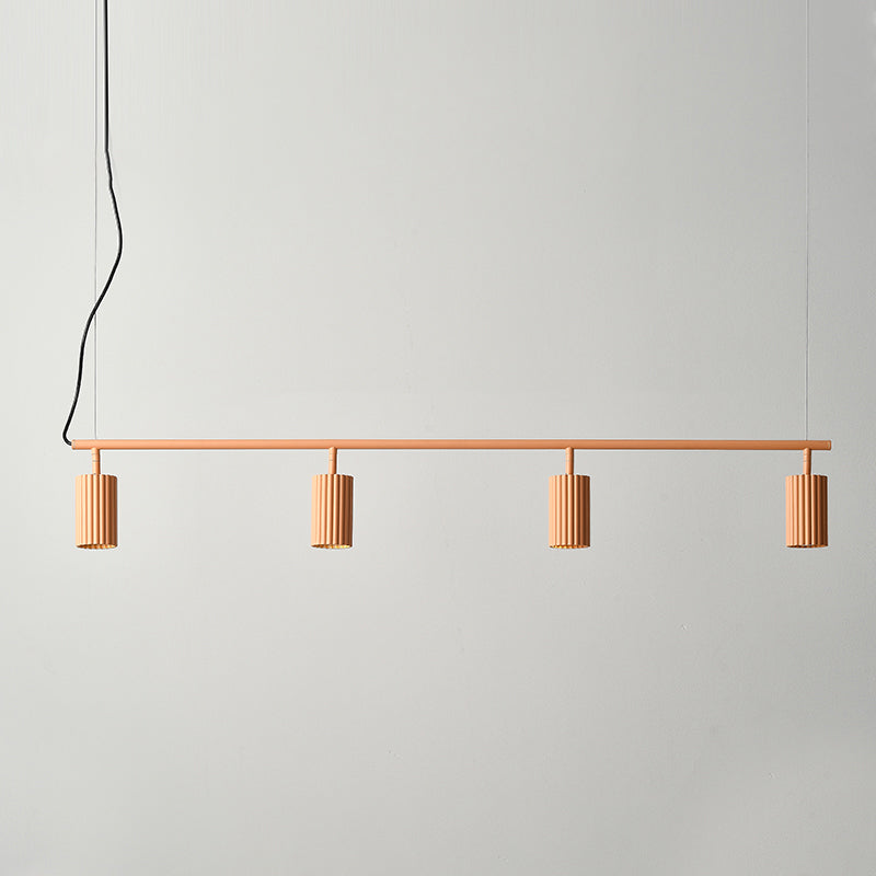 Moderne stijl cilinder eiland verlichtingsarmaturen metaal 4 lichte hanglamp armaturen