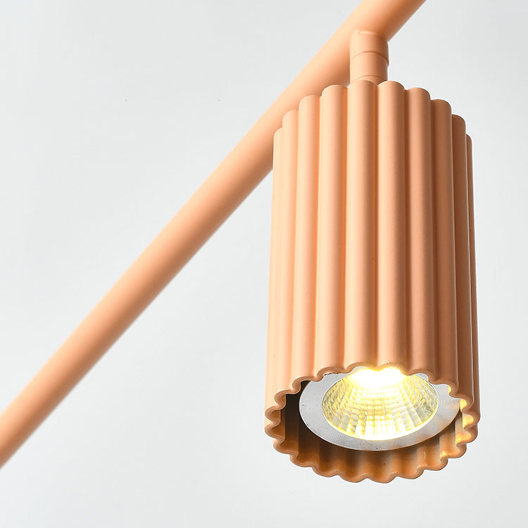 Moderne stijl cilinder eiland verlichtingsarmaturen metaal 4 lichte hanglamp armaturen