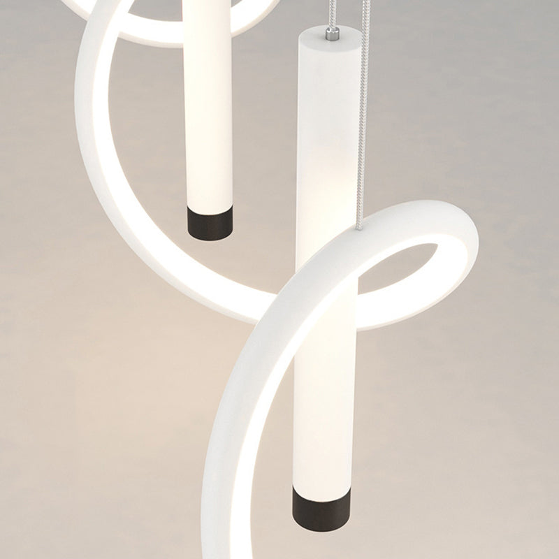 Eigentijdse stijl lineaire vorm eilandlichten metaal 3 licht hangende verlichtingsarmaturen