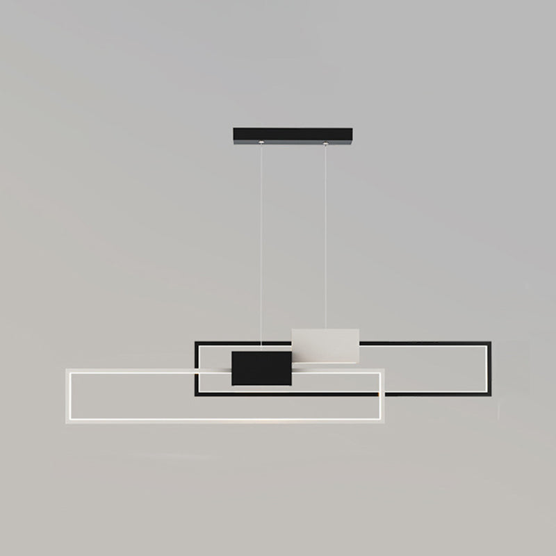 Zeitgenössischer Stil Rechteckform Island Lichter Metal 4 Licht Island Leuchten