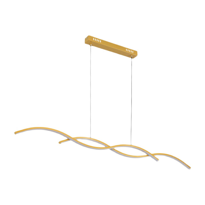 Moderner Stil linearer Inselleuchten Metall 2- Hellinselanhänger Leuchten