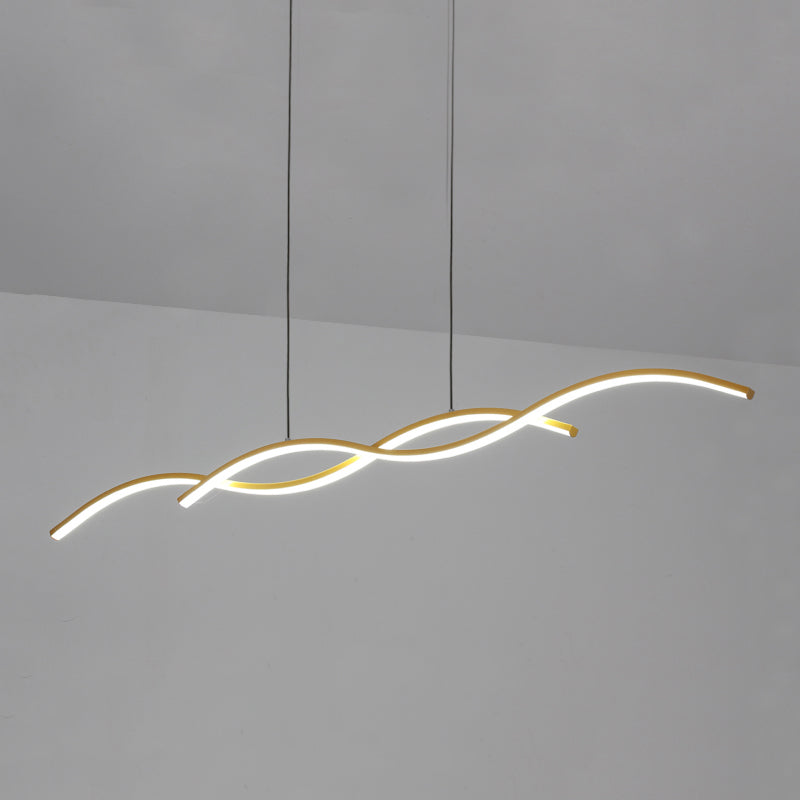 Moderner Stil linearer Inselleuchten Metall 2- Hellinselanhänger Leuchten