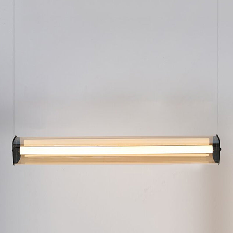 Moderner Stil Rechteck anheizt Licht klares Glas 1 hängende Anhängerlicht