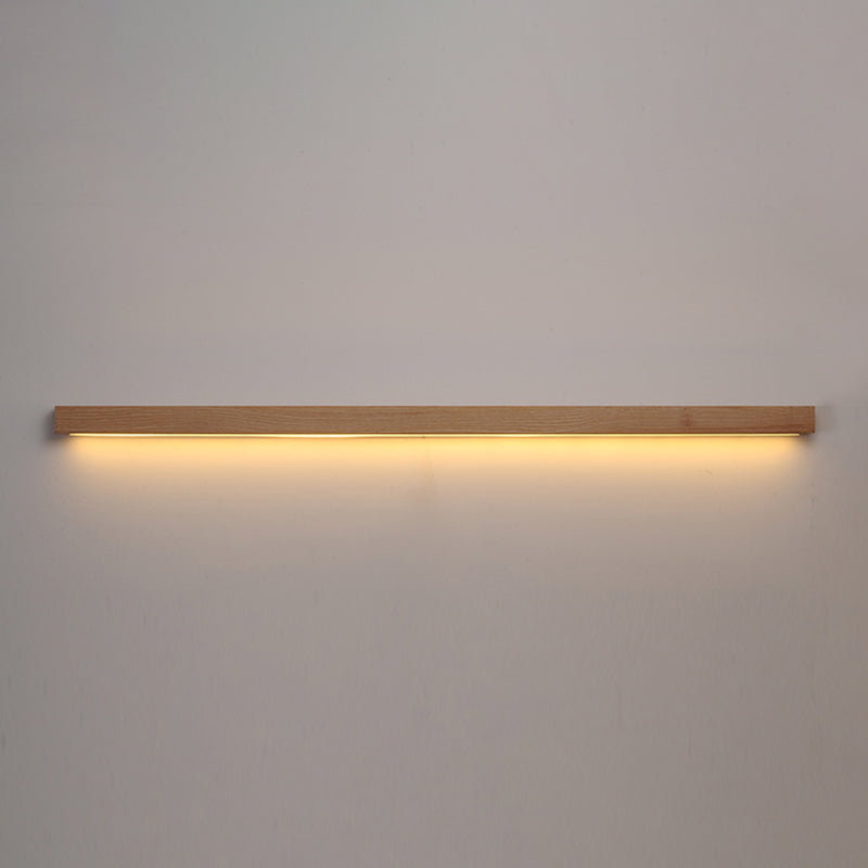 Sombra lineal madera pared apliques de estilo moderno luz de pared de luz simple en marrón