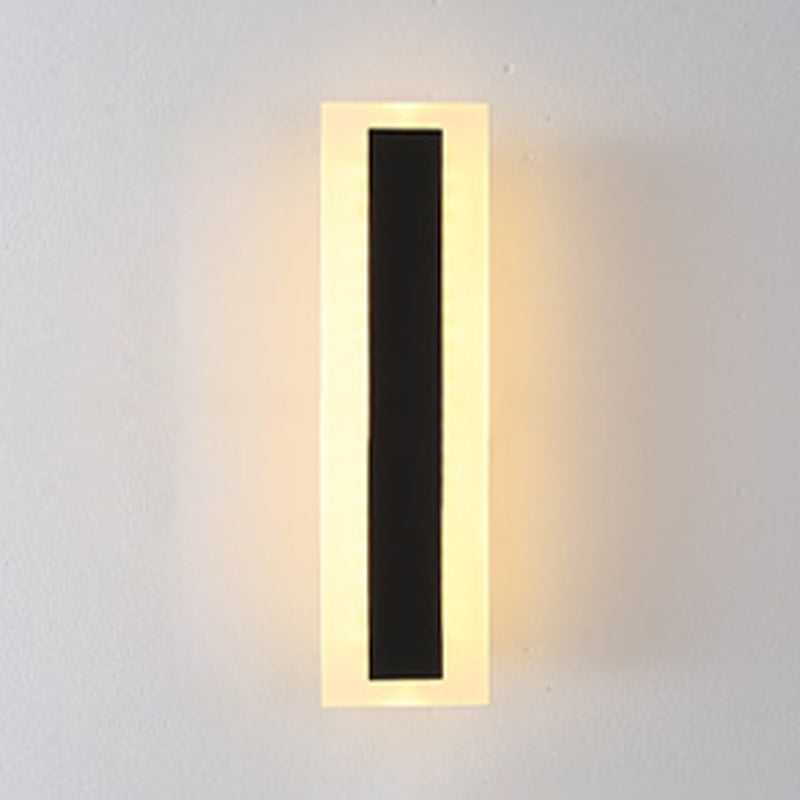 Metall Linearer Schatten Wandleuchten Moderner Stil ein leichtem Lichtmontage Licht in Schwarz