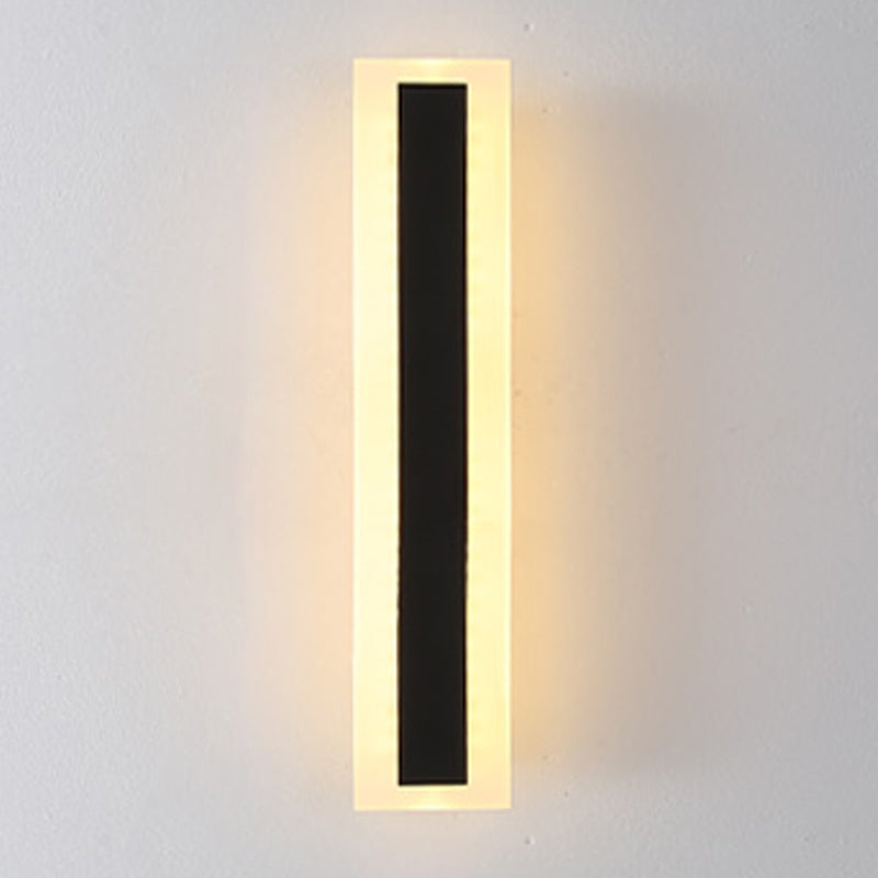Metall Linearer Schatten Wandleuchten Moderner Stil ein leichtem Lichtmontage Licht in Schwarz