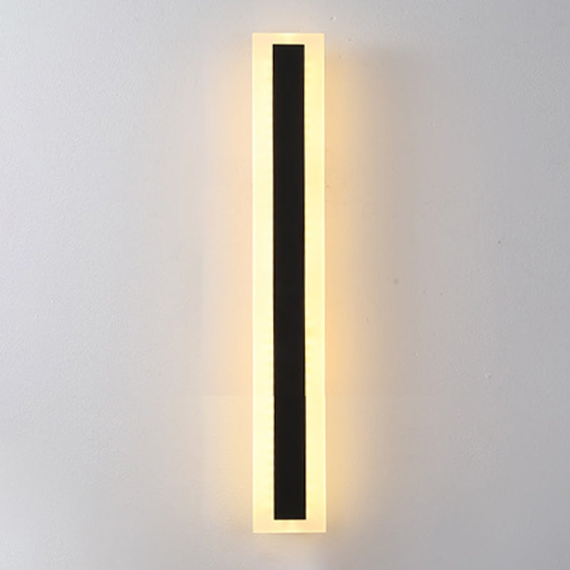 Metall Linearer Schatten Wandleuchten Moderner Stil ein leichtem Lichtmontage Licht in Schwarz
