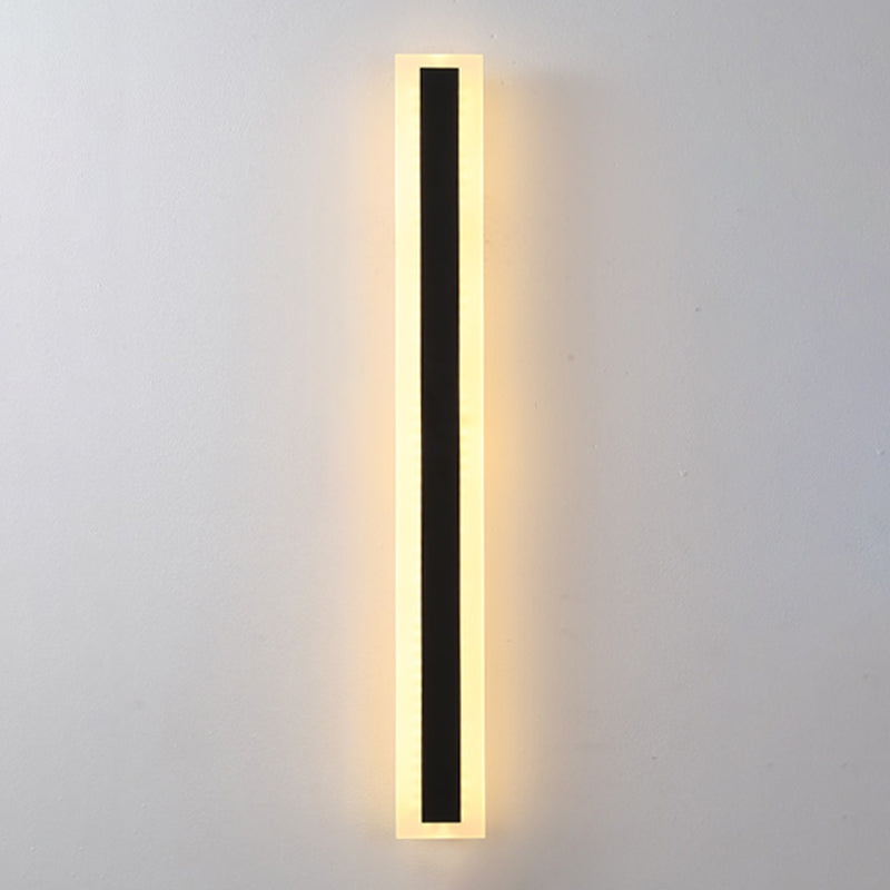 Metall Linearer Schatten Wandleuchten Moderner Stil ein leichtem Lichtmontage Licht in Schwarz