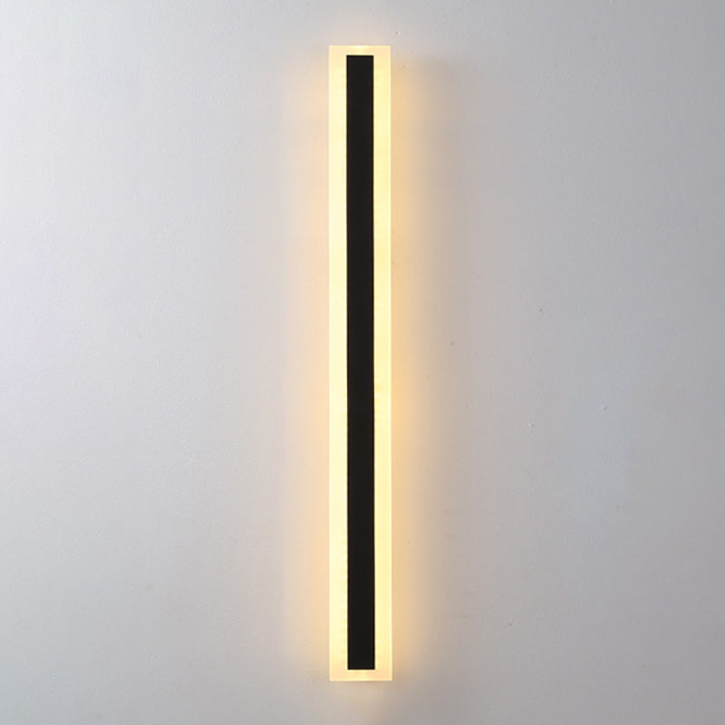Metall Linearer Schatten Wandleuchten Moderner Stil ein leichtem Lichtmontage Licht in Schwarz