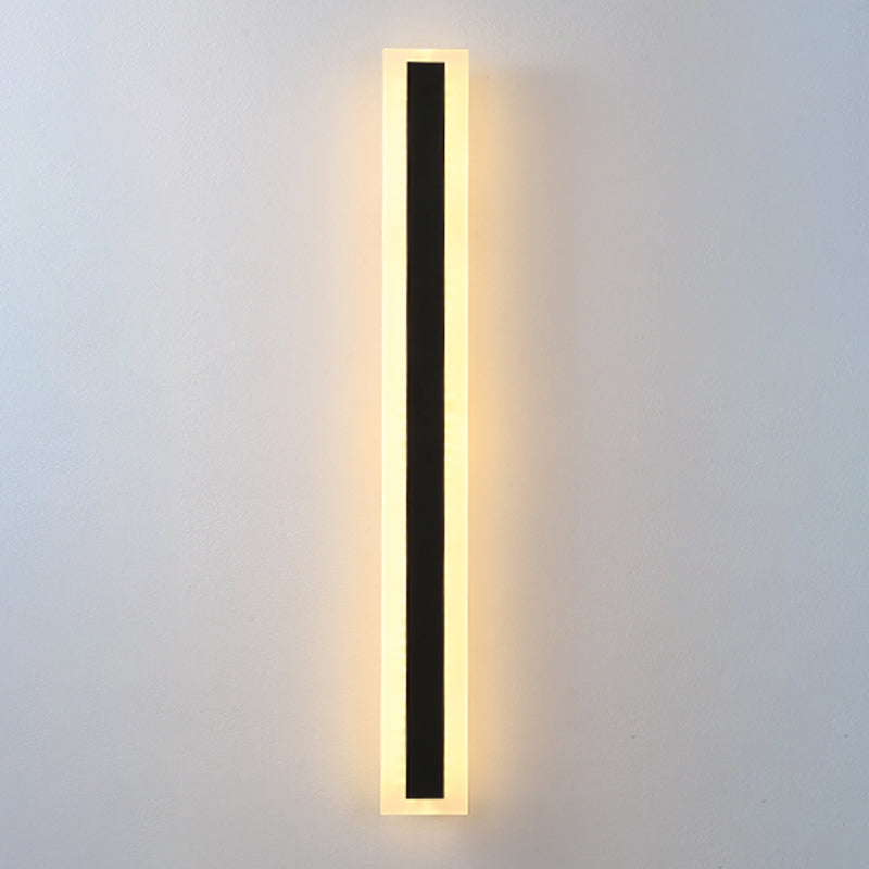 Metall Linearer Schatten Wandleuchten Moderner Stil ein leichtem Lichtmontage Licht in Schwarz