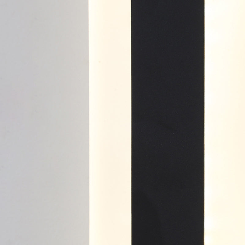 Metall Linearer Schatten Wandleuchten Moderner Stil ein leichtem Lichtmontage Licht in Schwarz