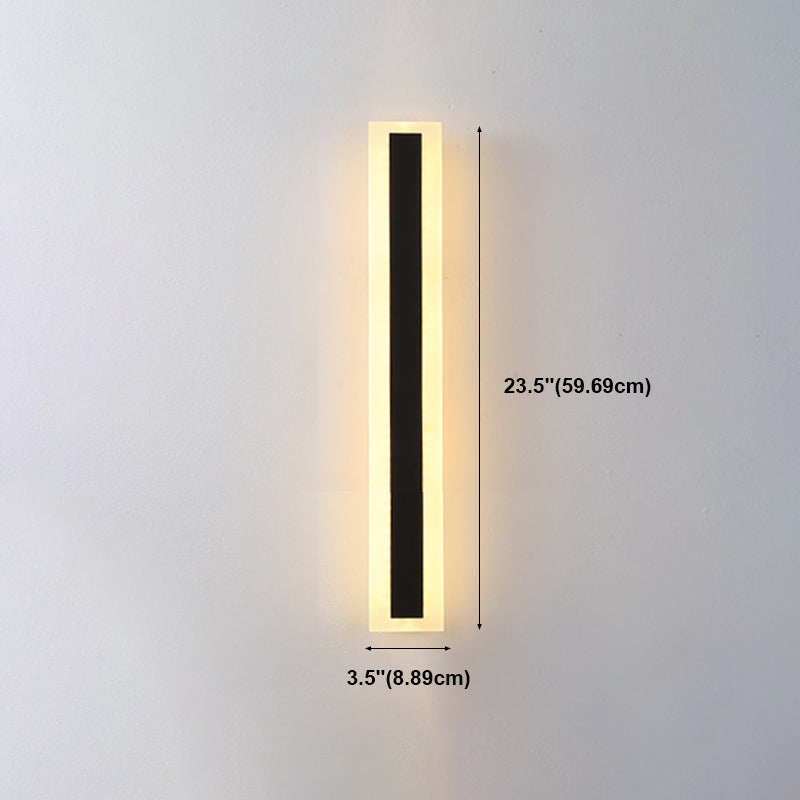 Metall Linearer Schatten Wandleuchten Moderner Stil ein leichtem Lichtmontage Licht in Schwarz