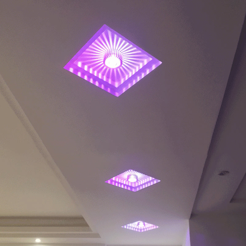 Sunflower Effect RGB Flush Light Fixtures Modern Aluminum LED Flush Ceiling Light