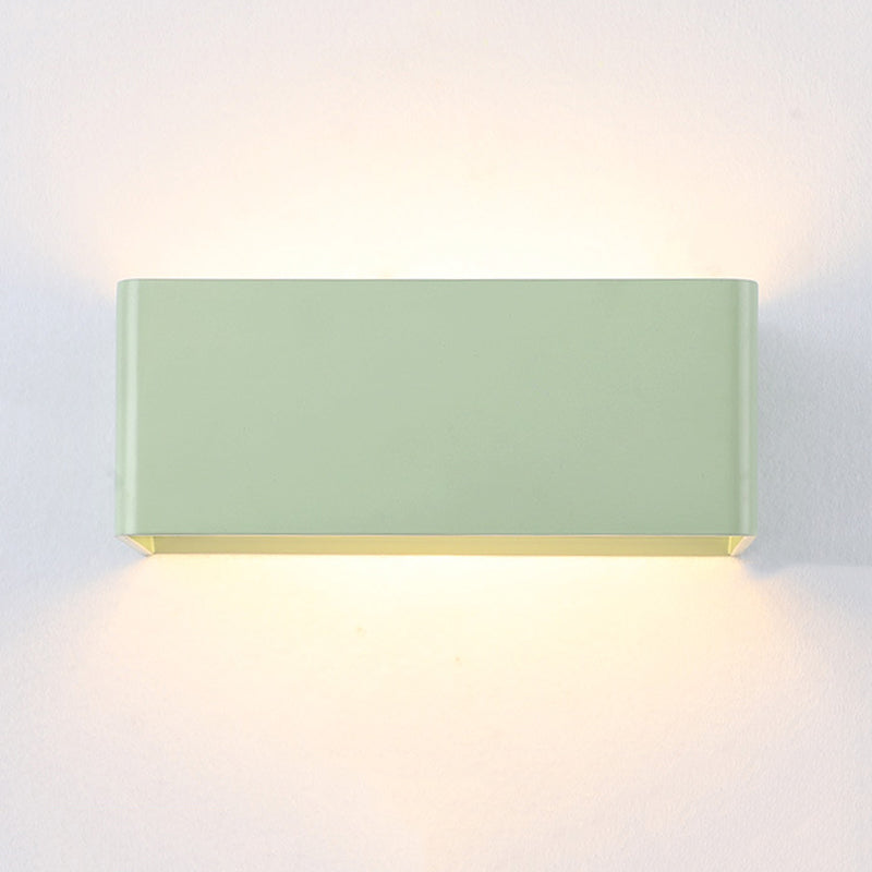 Rectangular Staircase LED Wall Lamp Aluminum Macaron Style Wall Washer Sconce