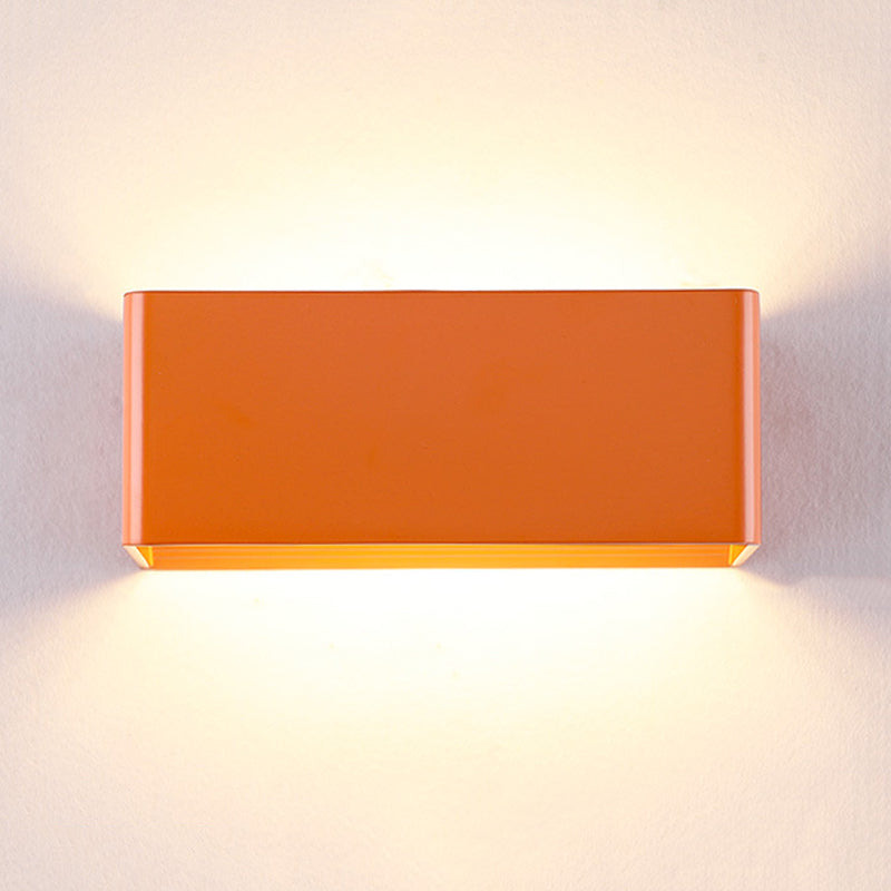 Rectangular Staircase LED Wall Lamp Aluminum Macaron Style Wall Washer Sconce